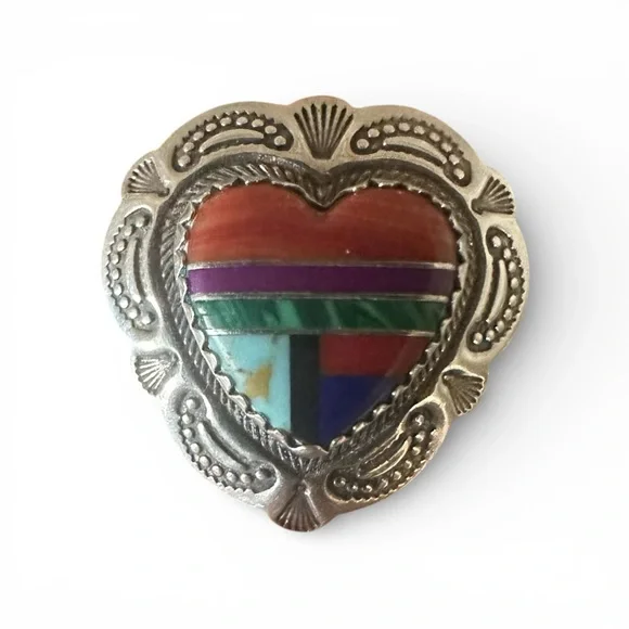 Stunning! Stamped Sterling silver and multi-stone southwestern jewelry set